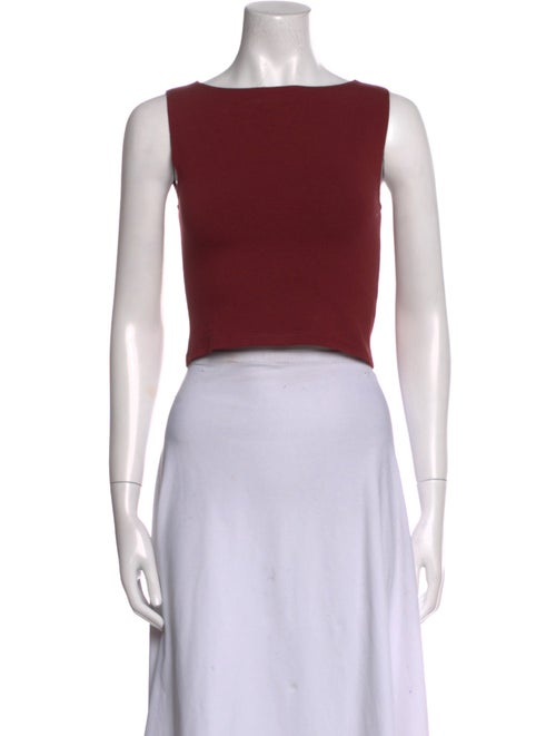 Reformation Bateau Neckline Sleeveless Crop Top