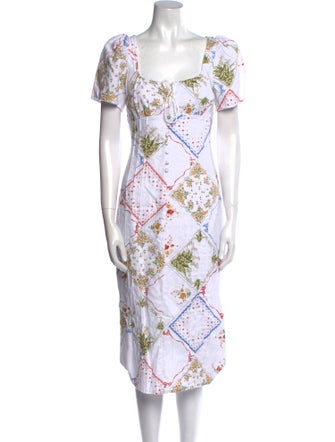 Reformation Linen Midi Length Dress