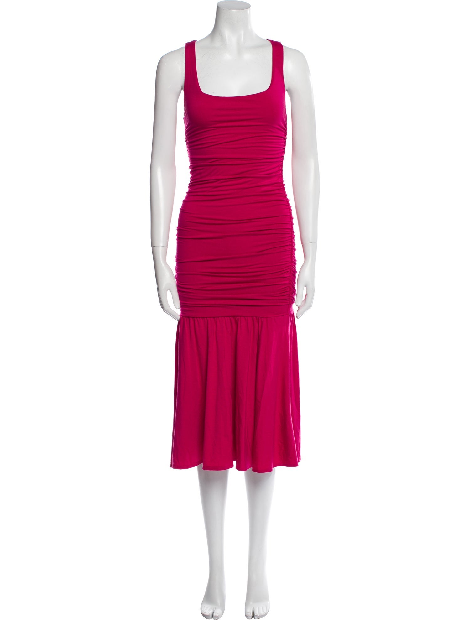 Reformation Square Neckline Knee-Length Dress