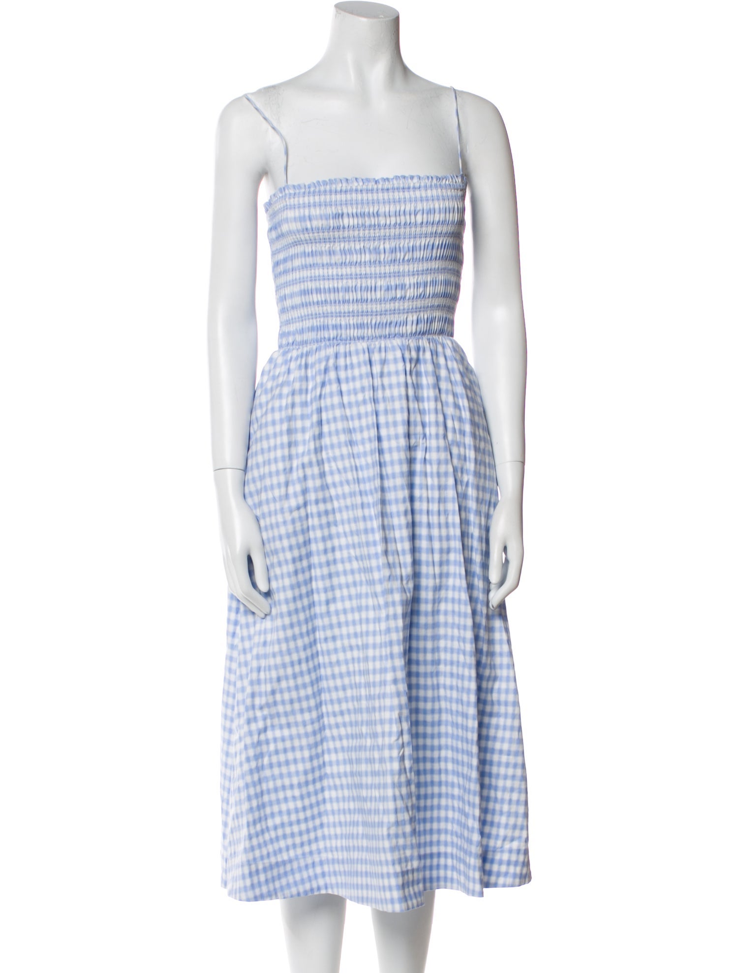 Reformation Plaid Print Midi Length Dress