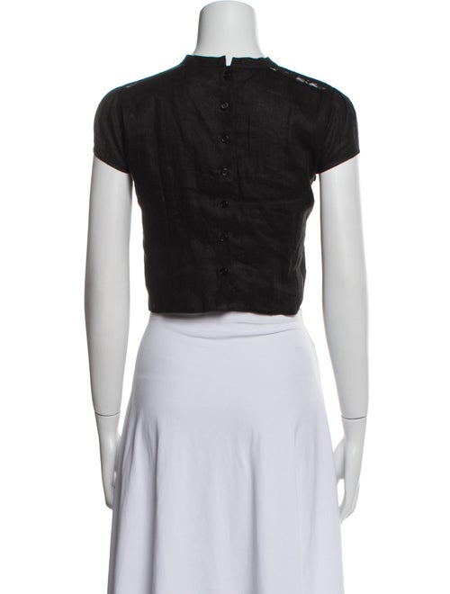 Reformation Mock Neck Short Sleeve Crop Top