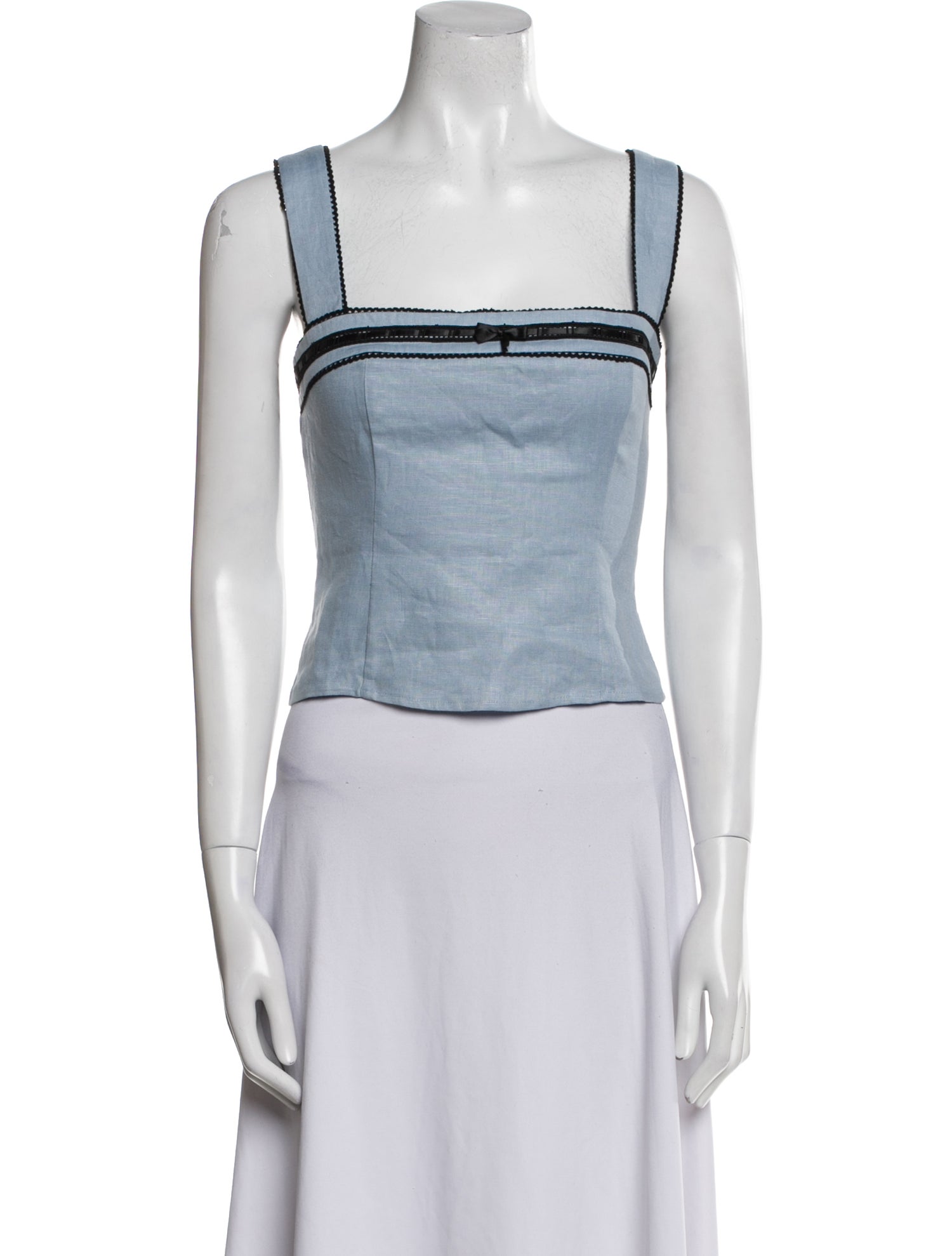 Reformation Linen Square Neckline Crop Top w/ Tags
