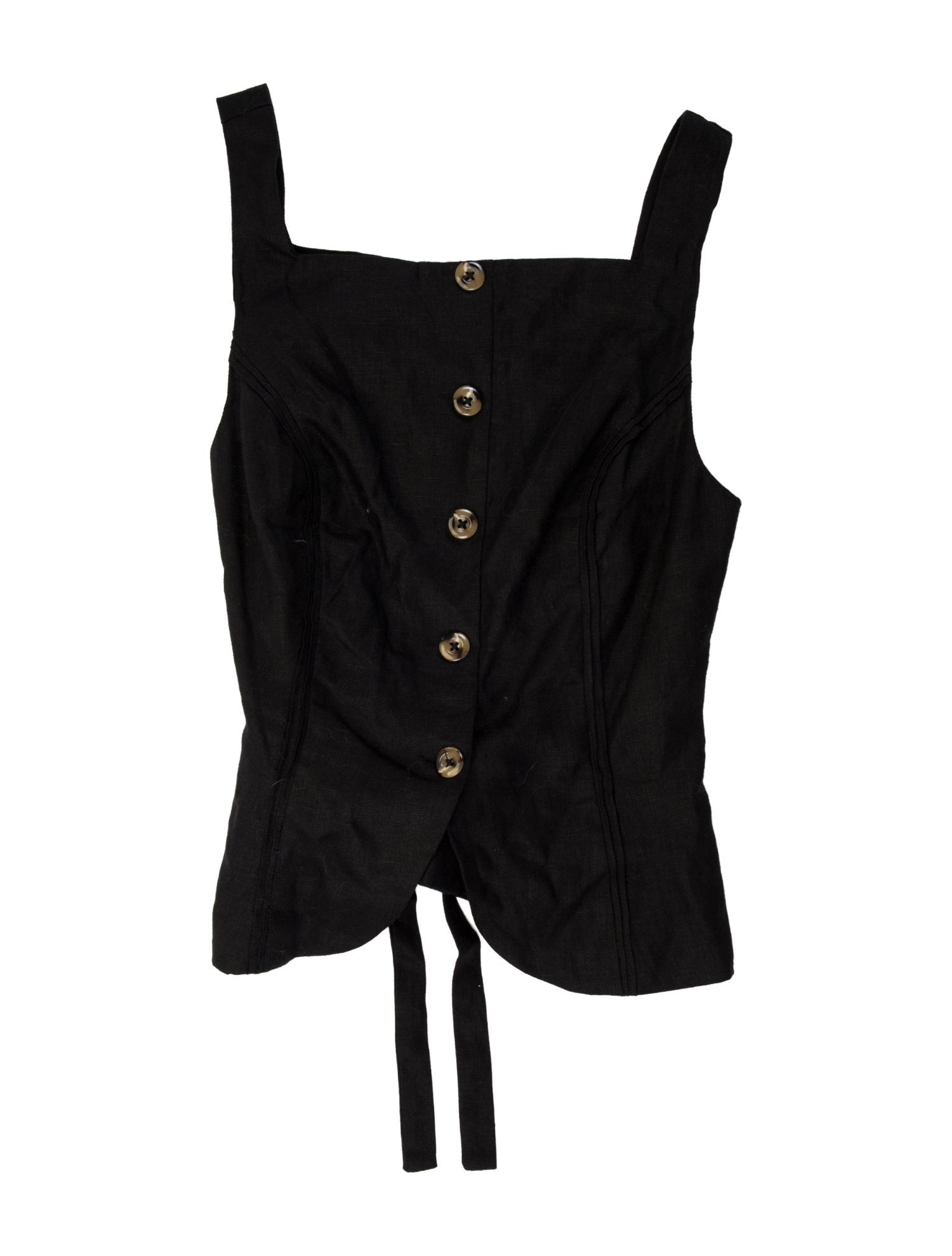 Reformation Linen Square Neckline Button-Up Top w/ Tags