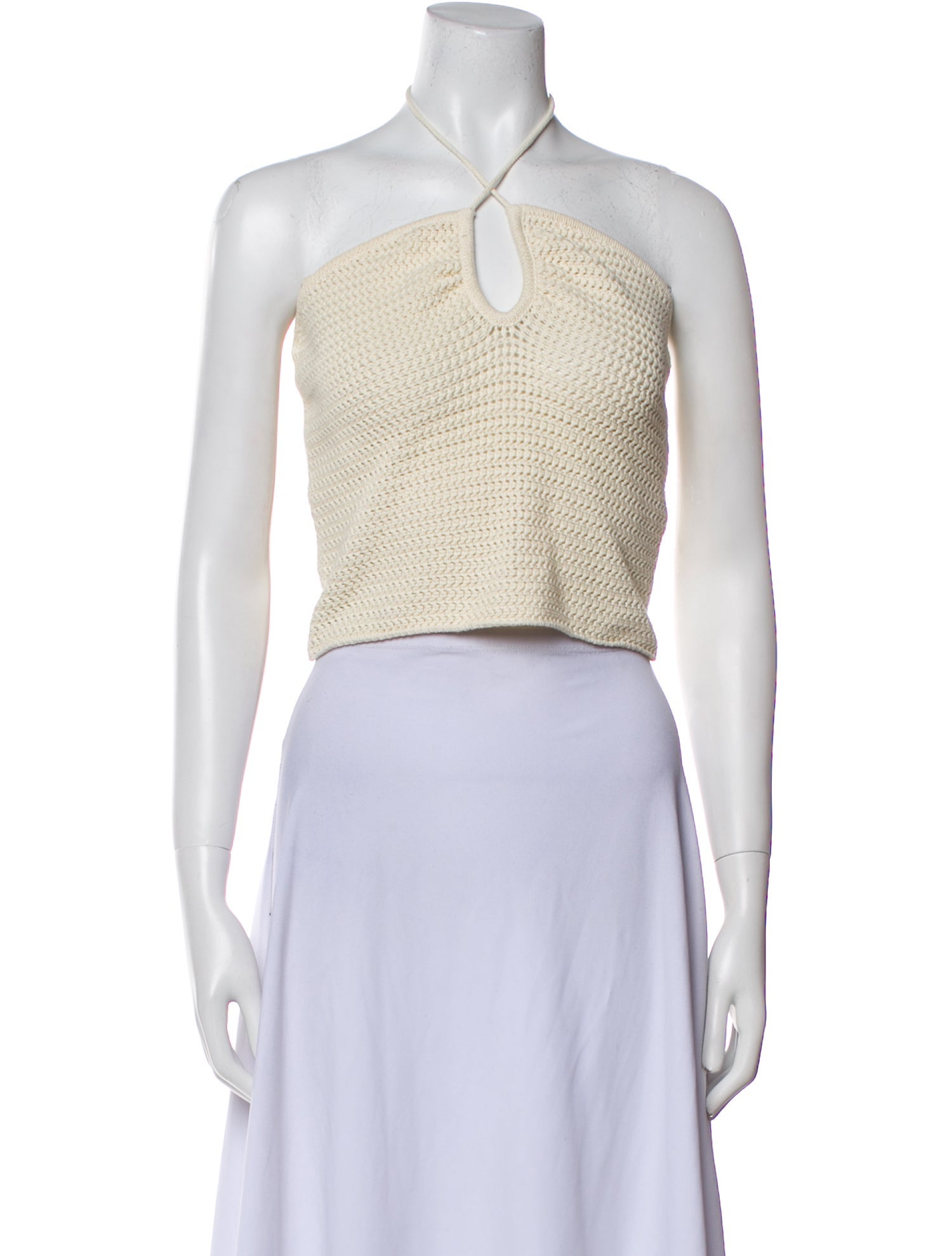 Reformation Halterneck Sleeveless Crop Top