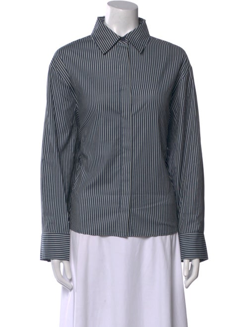 Reformation Striped Long Sleeve Button-Up Top