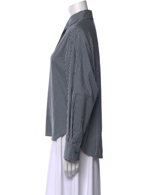 Reformation Striped Long Sleeve Button-Up Top