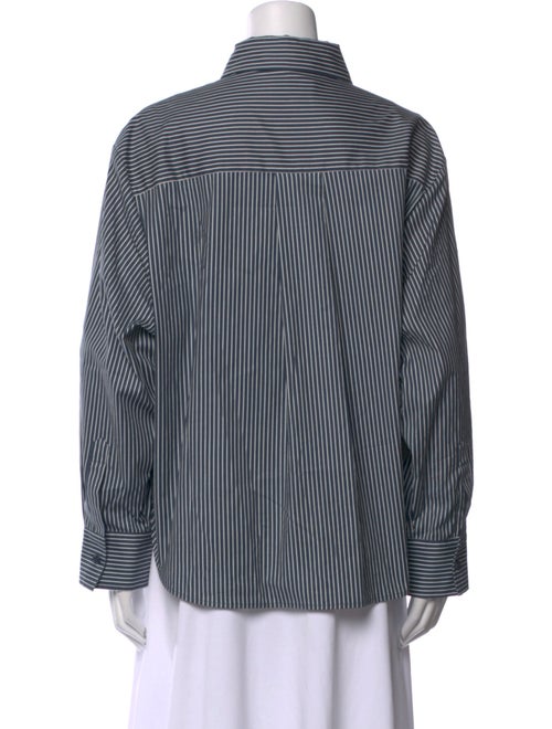 Reformation Striped Long Sleeve Button-Up Top