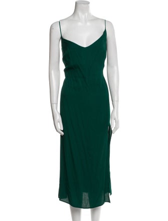 Reformation V-Neck Midi Length Dress