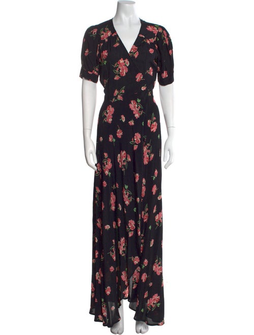 Reformation Floral Print Long Dress