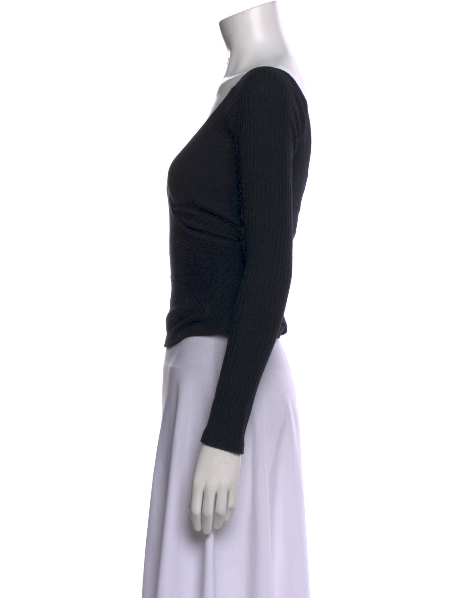 Reformation V-Neck Long Sleeve Top