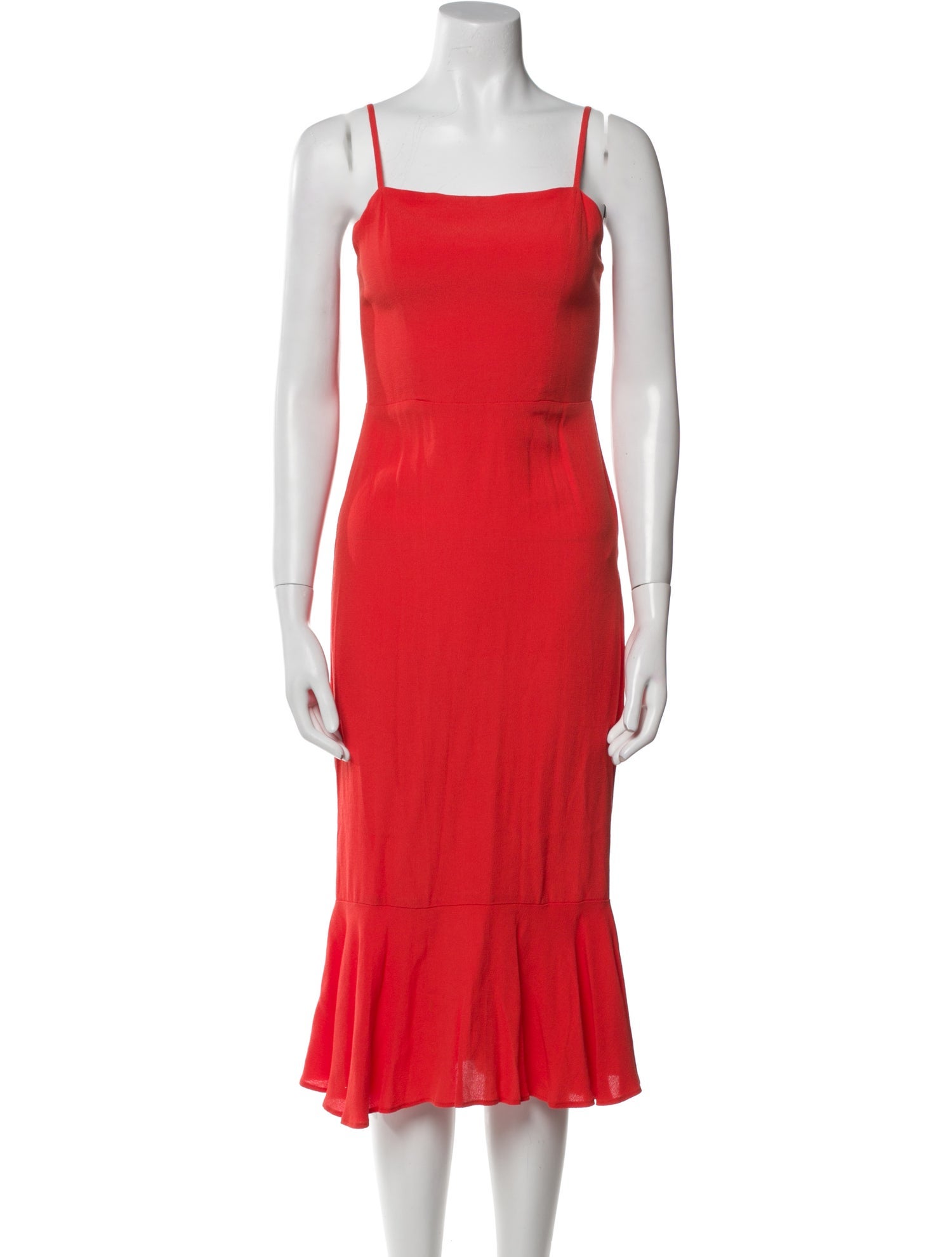 Reformation Square Neckline Midi Length Dress