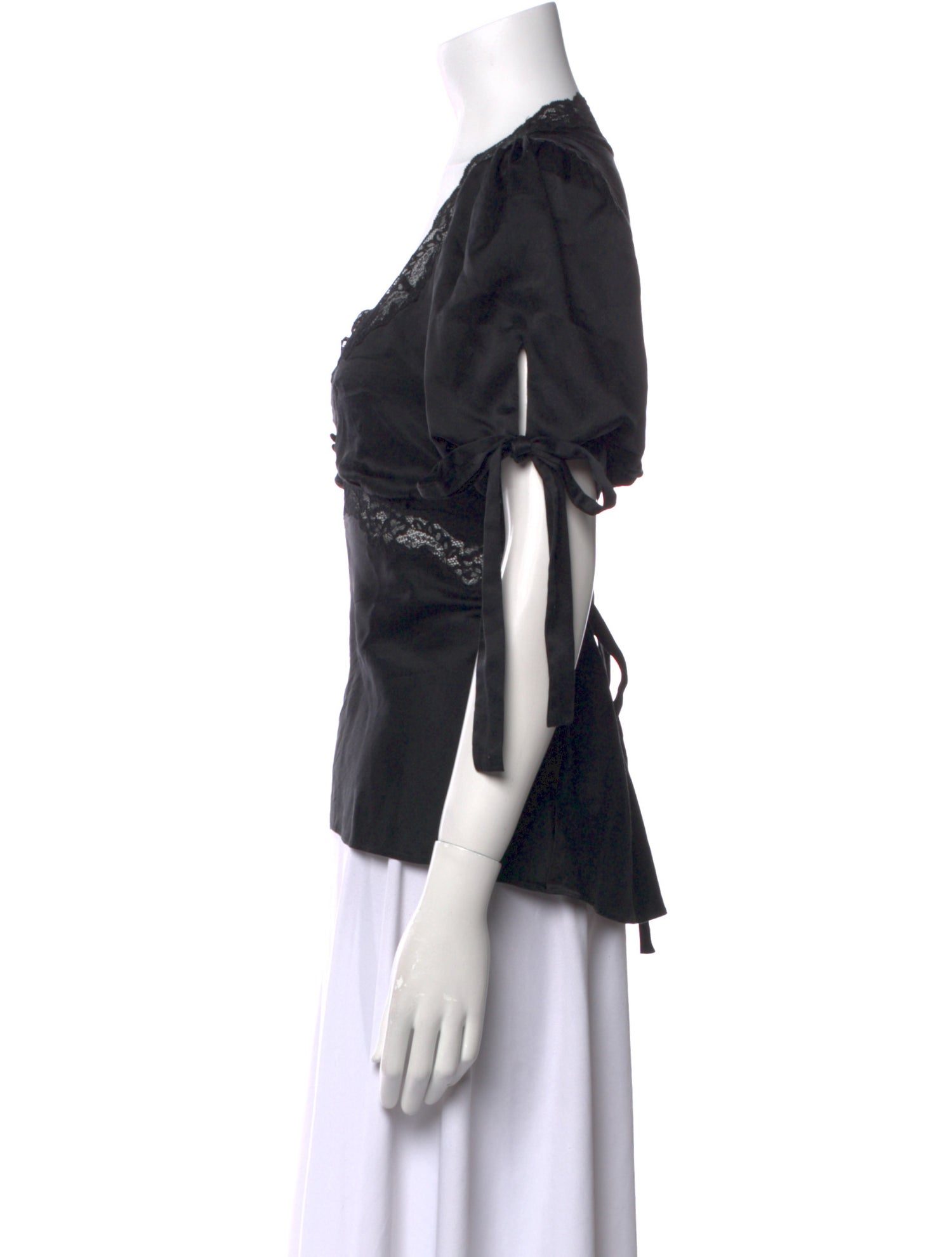 Reformation Silk V-Neck Top