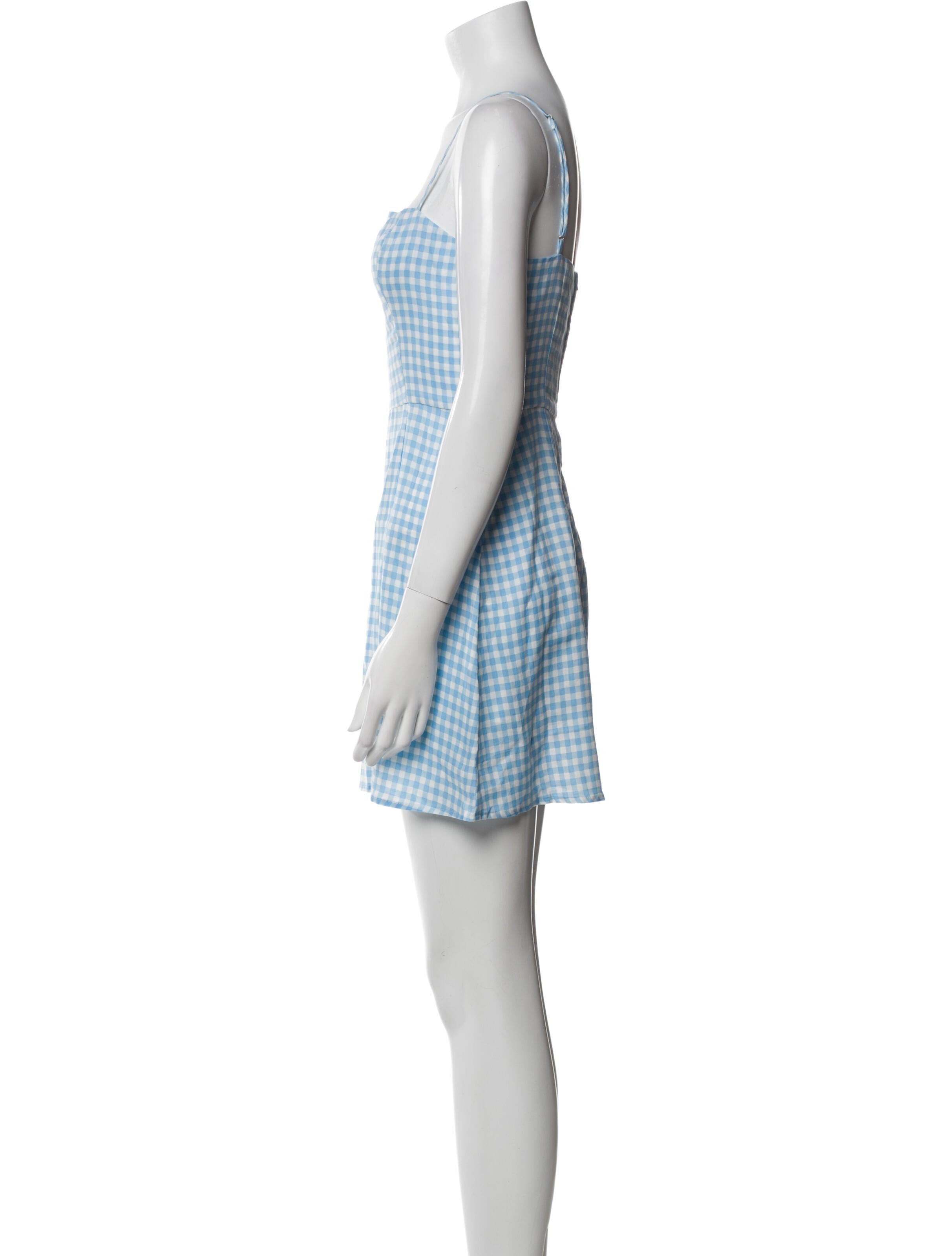 Reformation Plaid Print Mini Dress