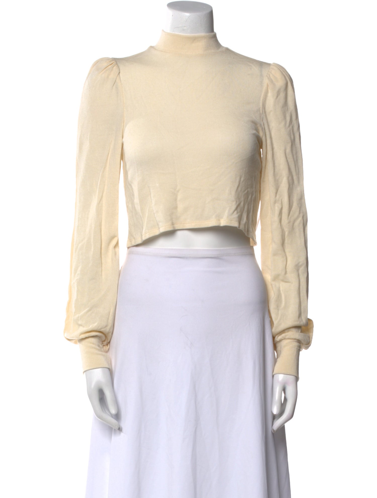 Reformation Mock Neck Long Sleeve Crop Top w/ Tags
