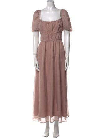 Reformation Square Neckline Long Dress