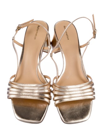 Reformation Leather Slingback Sandals