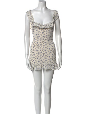 Reformation Floral Print Mini Dress