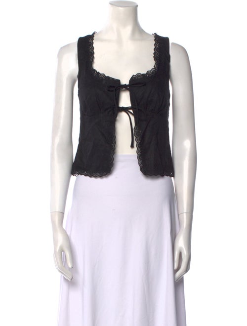 Reformation Linen V-Neck Crop Top