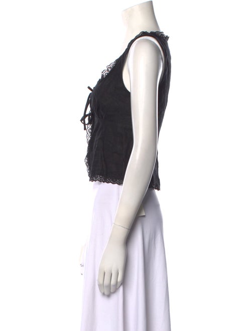 Reformation Linen V-Neck Crop Top