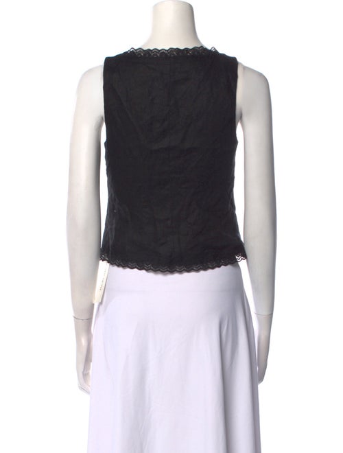 Reformation Linen V-Neck Crop Top