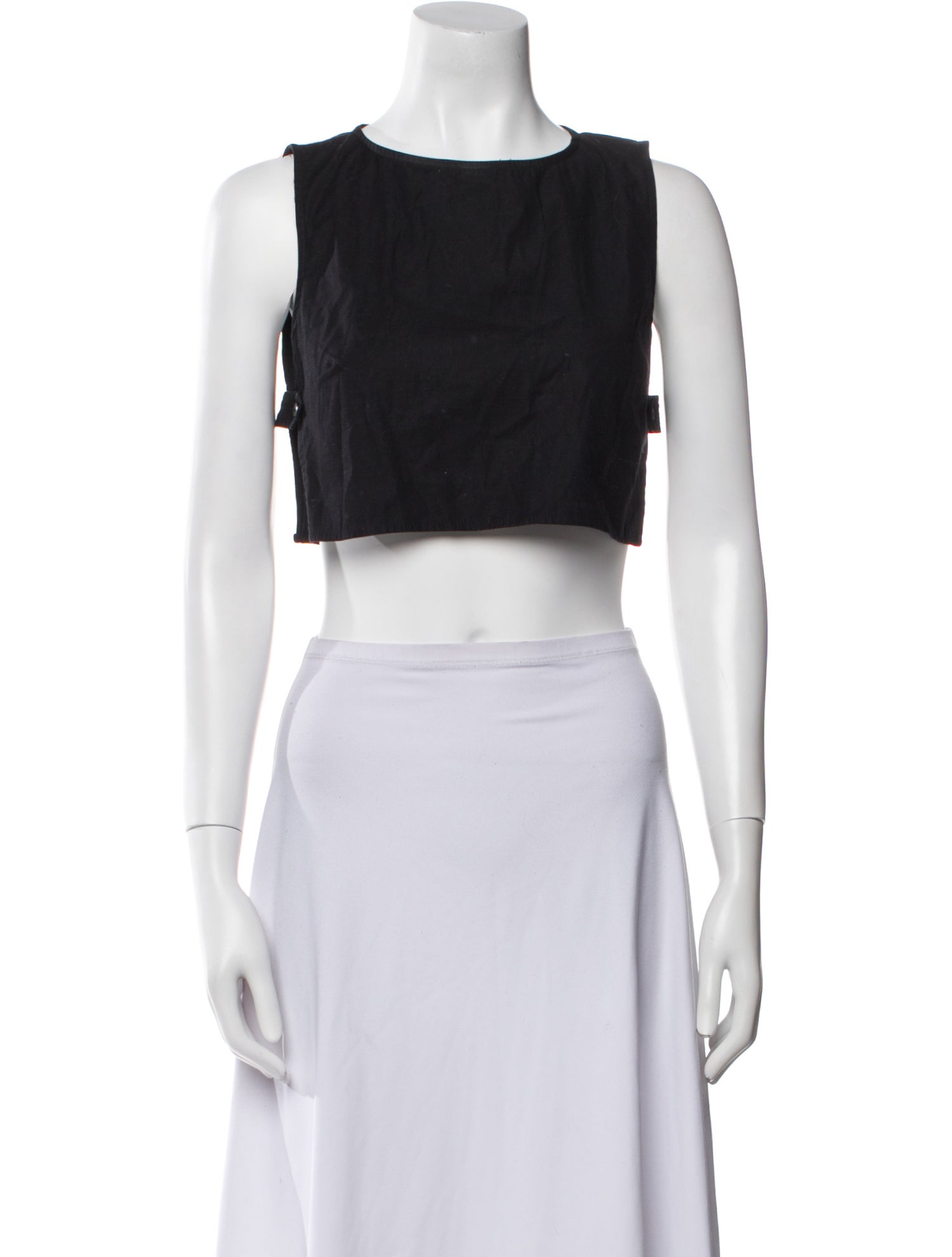 Reformation Bateau Neckline Sleeveless Crop Top