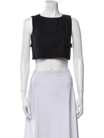 Reformation Bateau Neckline Sleeveless Crop Top