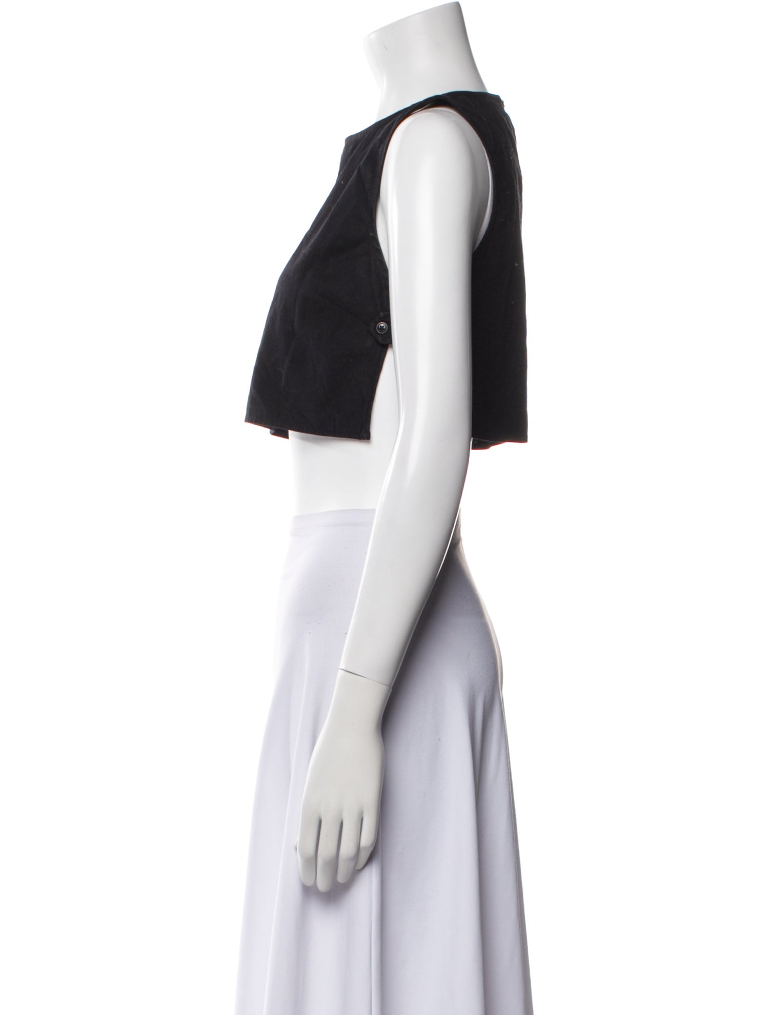 Reformation Bateau Neckline Sleeveless Crop Top