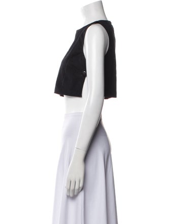Reformation Bateau Neckline Sleeveless Crop Top