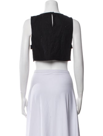 Reformation Bateau Neckline Sleeveless Crop Top