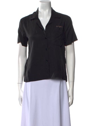 Reformation Short Sleeve Button-Up Top