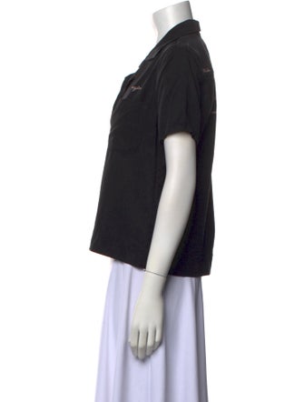 Reformation Short Sleeve Button-Up Top