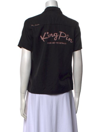 Reformation Short Sleeve Button-Up Top