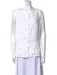 Reformation Linen Scoop Neck Button-Up Top