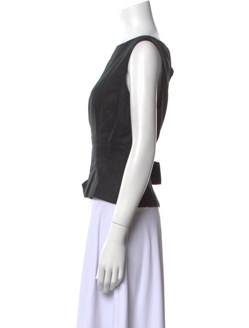 Reformation Linen Bateau Neckline Crop Top