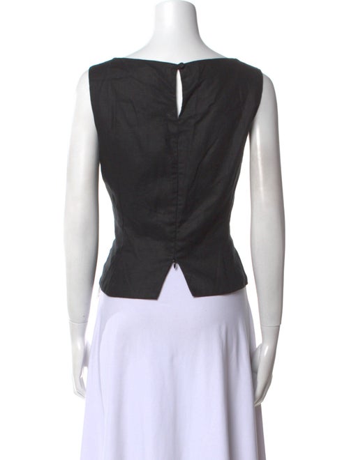 Reformation Linen Bateau Neckline Crop Top