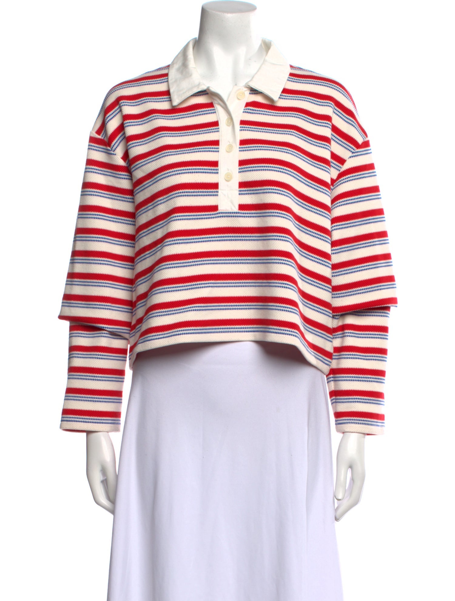 Reformation Striped V-Neck Sweater