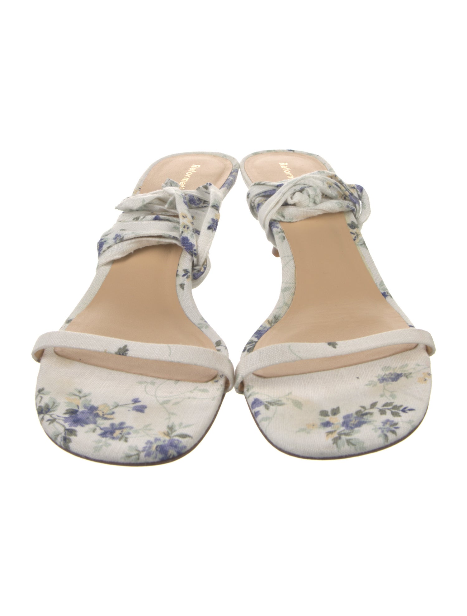 Reformation Floral Print Slides