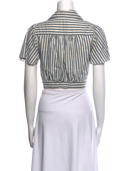 Reformation Striped Short Sleeve Crop Top