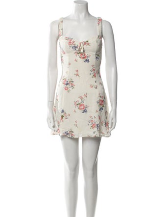 Reformation Floral Print Mini Dress