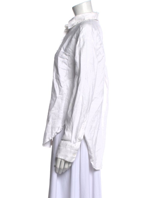 Reformation Linen Long Sleeve Button-Up Top