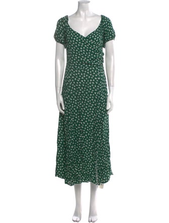 Reformation Floral Print Long Dress