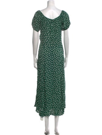 Reformation Floral Print Long Dress