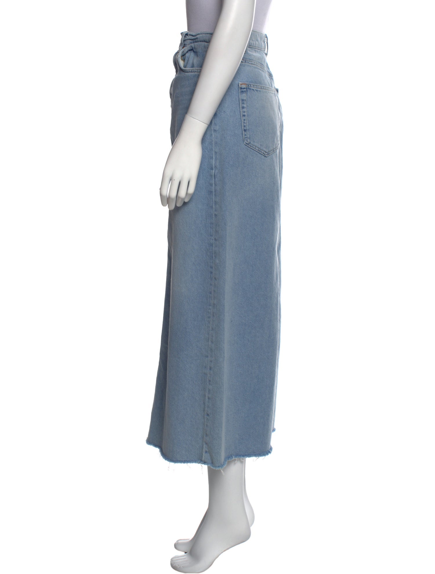 Reformation Raw-Edge Trim Long Skirt