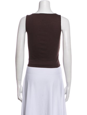 Reformation Bateau Neckline Sleeveless Crop Top