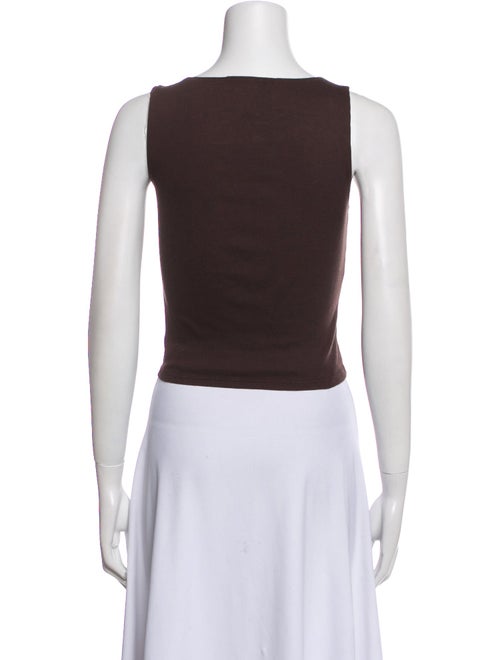 Reformation Bateau Neckline Sleeveless Crop Top
