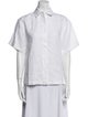Reformation Linen Short Sleeve Button-Up Top