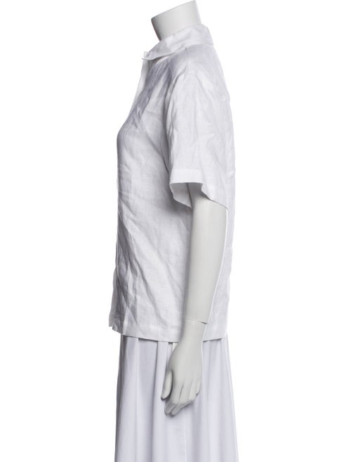 Reformation Linen Short Sleeve Button-Up Top