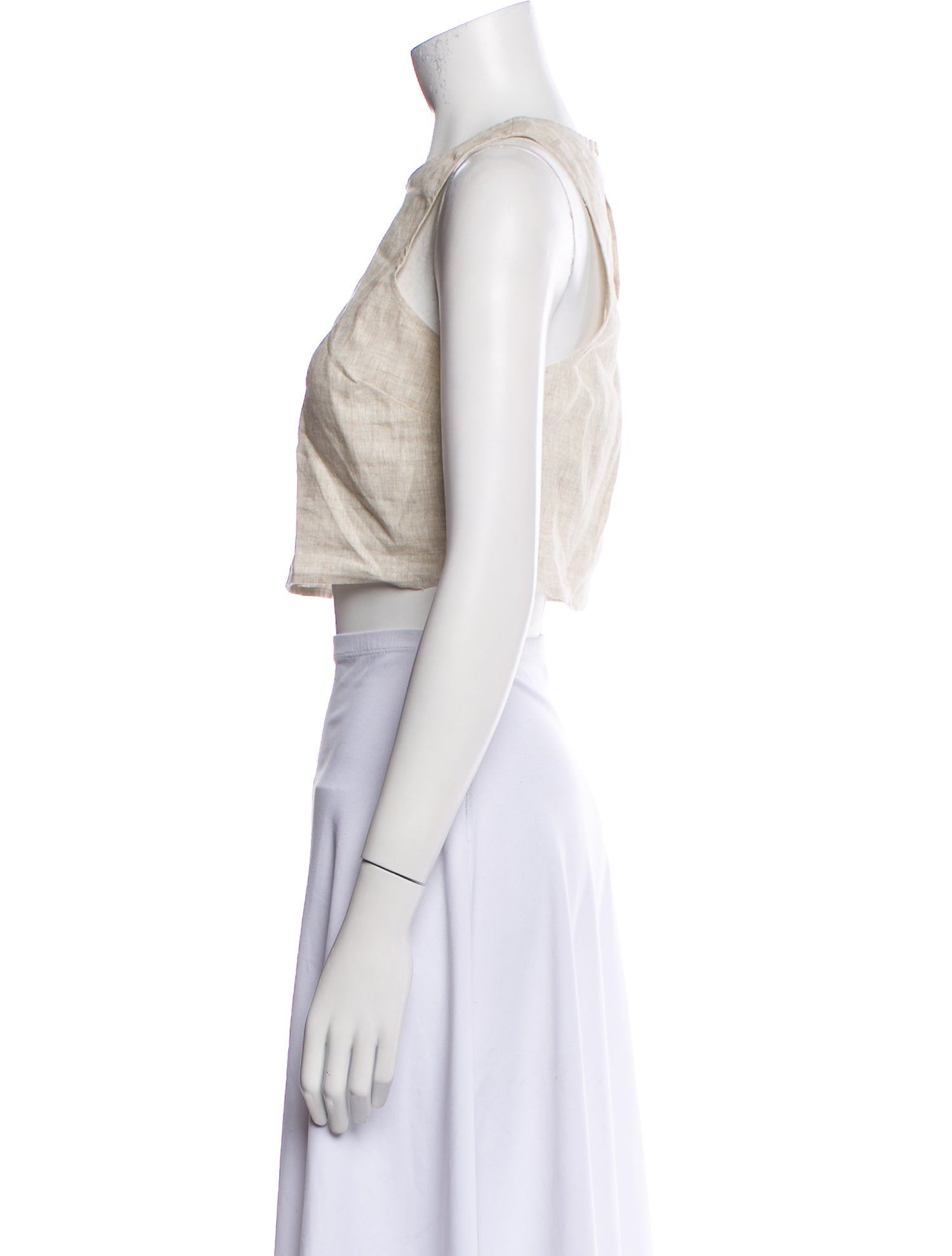 Reformation Linen Crew Neck Crop Top w/ Tags