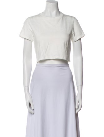 Reformation Crew Neck Short Sleeve Crop Top