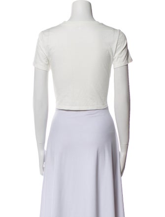 Reformation Crew Neck Short Sleeve Crop Top